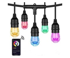 Amlux Smart decoratieve lichtslinger 8,5 Meter met 12 LED lampen - WIFI APP