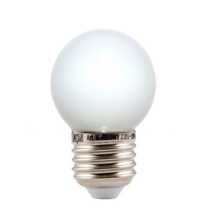 Amlux LED kogellamp - 1W - Witte kap - E27 2200K
