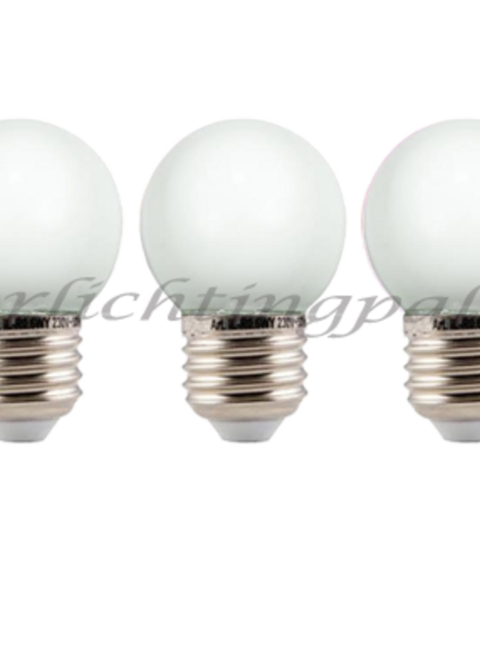 Amlux LED kogellamp - 1W - Witte kap - E27 2200K