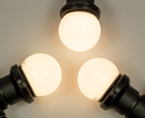 Amlux 5 meter prikkabel met warm witte LED lampen - matte kap