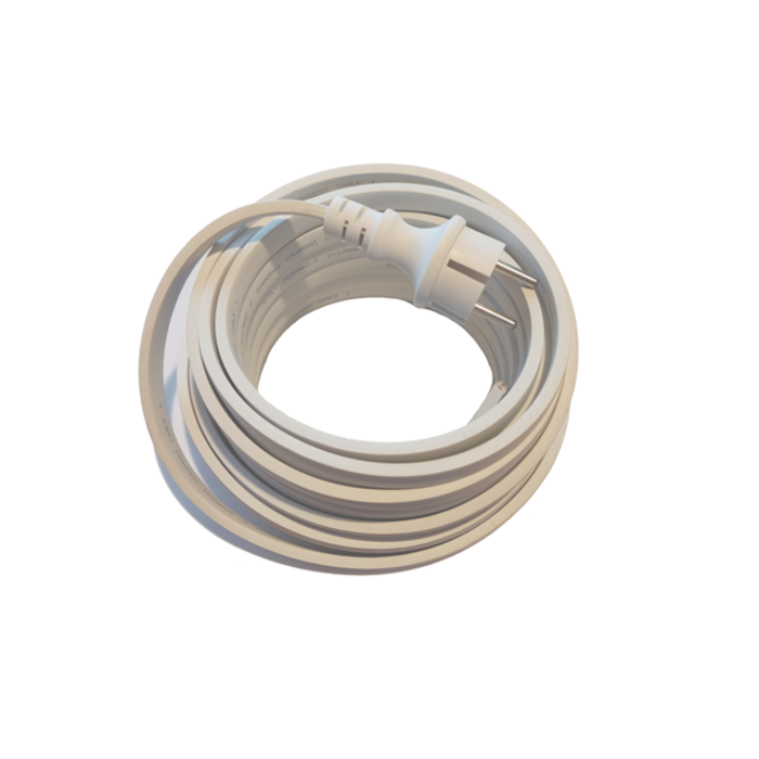 Amlux Prikkabel zonder fittingen met stekker - 25 meter wit