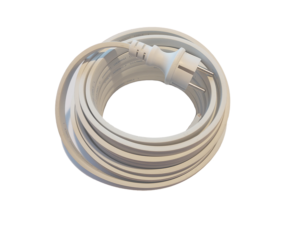 Amlux Prikkabel zonder fittingen met stekker - 25 meter wit