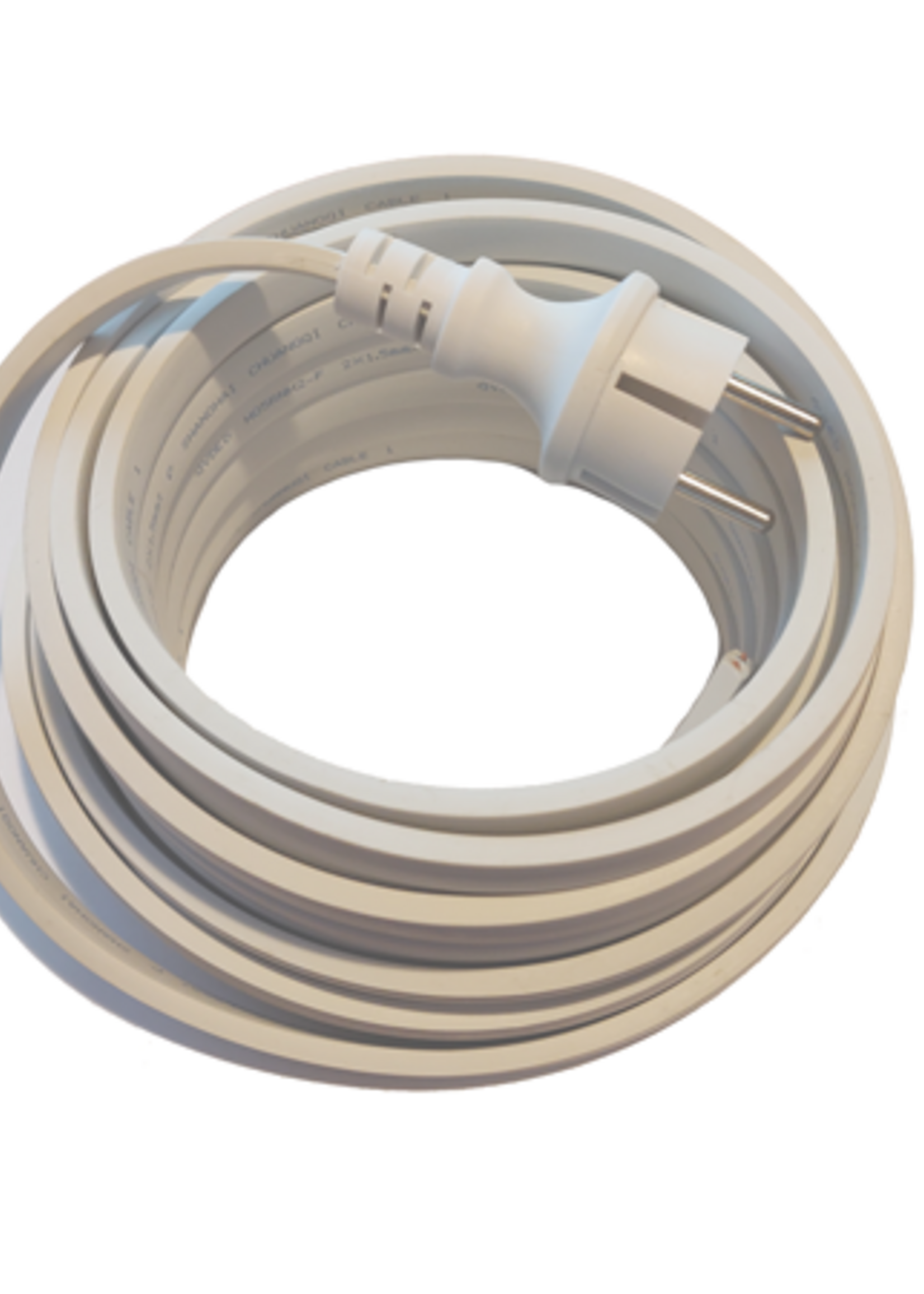 Prikkabel zonder fittingen met stekker - 15 meter wit