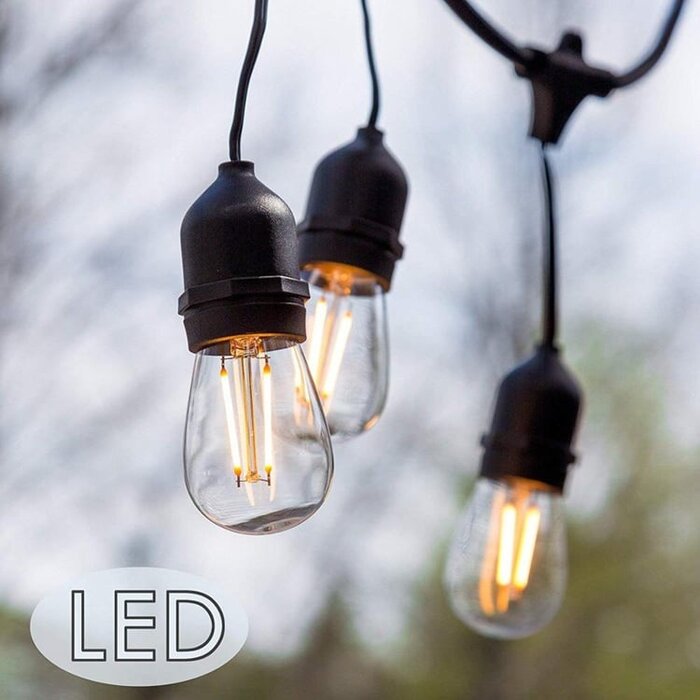 Amlux Lichtsnoer 15 meter met 15 LED lampen  - 2700K