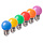 Set 25 gekleurde LED lampen - 6 kleuren