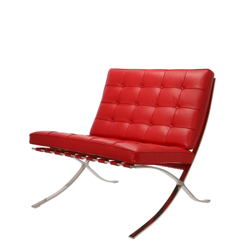 Barcelonachair Barcelona chair premium rood