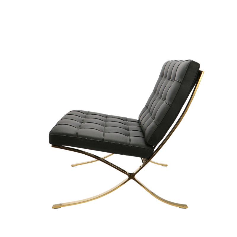 Barcelonachair Barcelona chair Premium Gold edition zwart