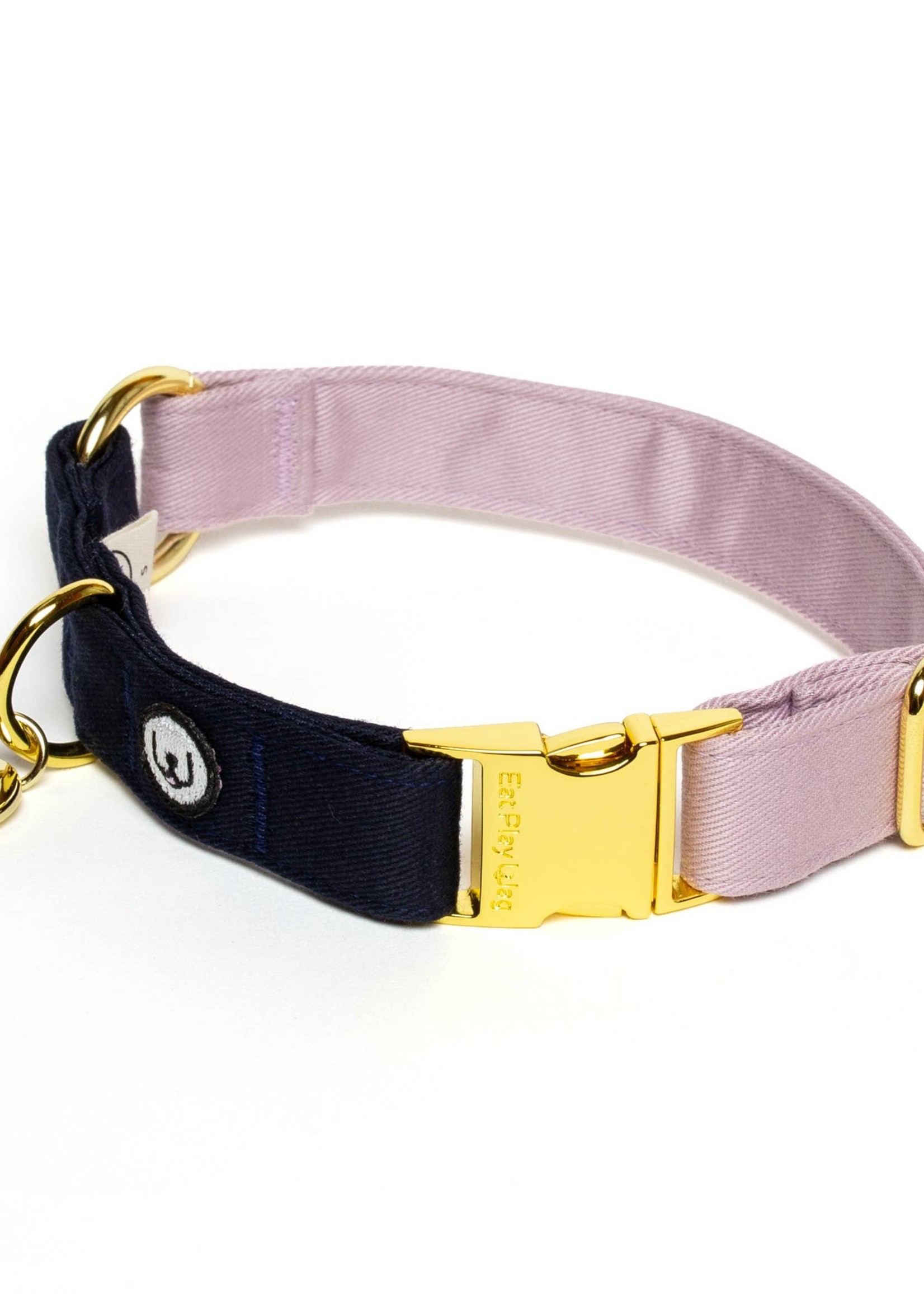 Eat Play Wag Lilac-Navy halsband