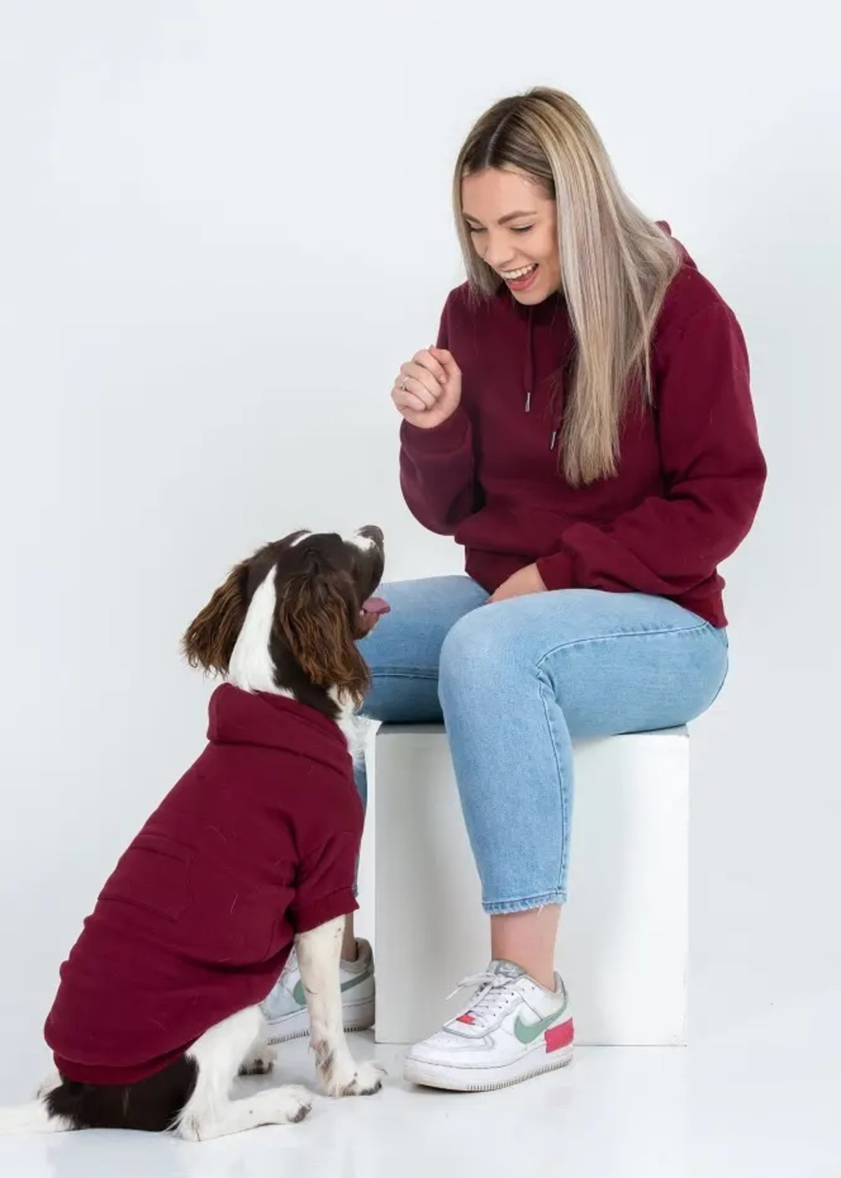 Frankie and Dottie's Dog Hoodie Burgundy