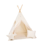 Sowka TIPI tent Beige met pompons en accessoires