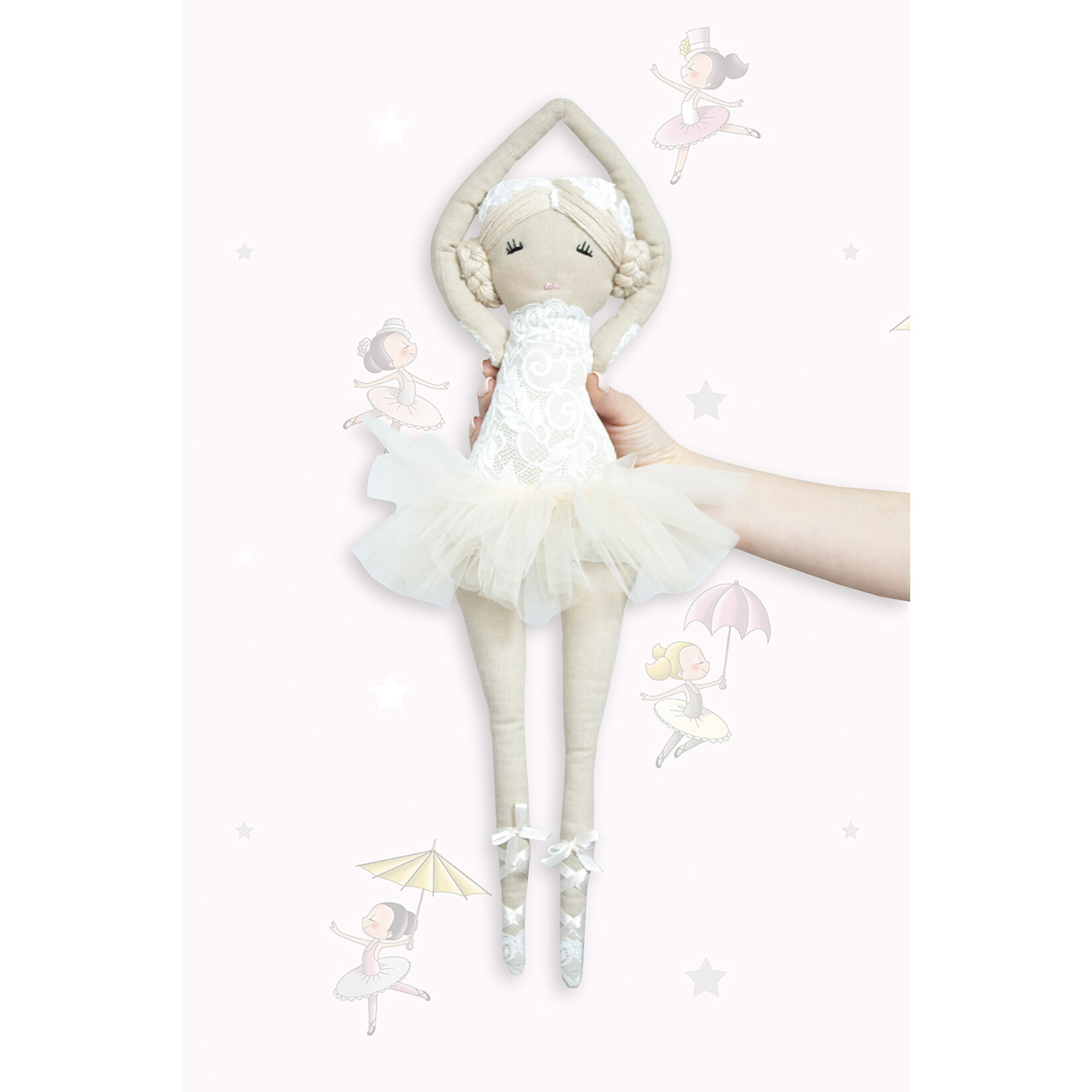 moje. Handgemaakte Pop Ballerina Blond