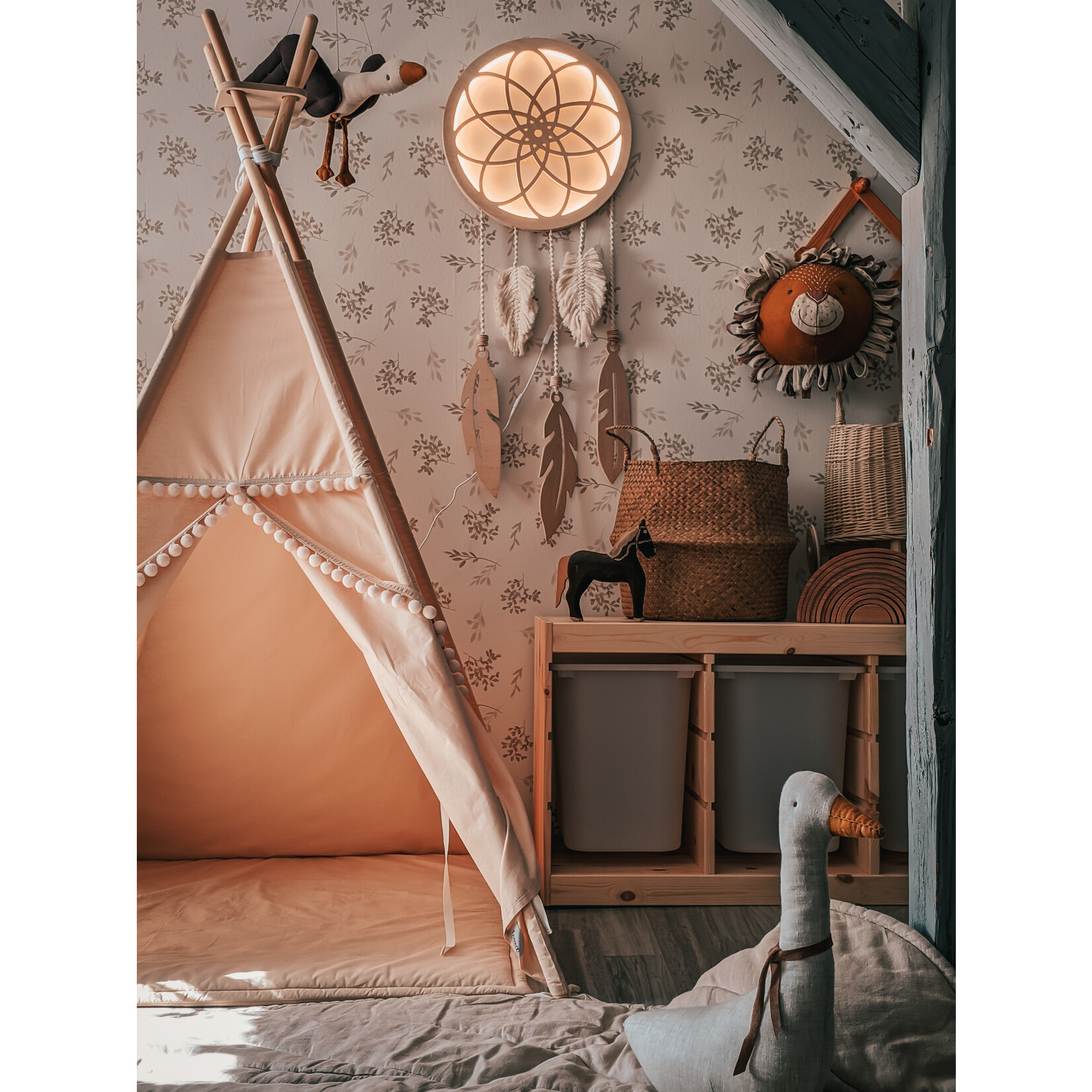 UNKY Houten wandlamp Dreamcatcher