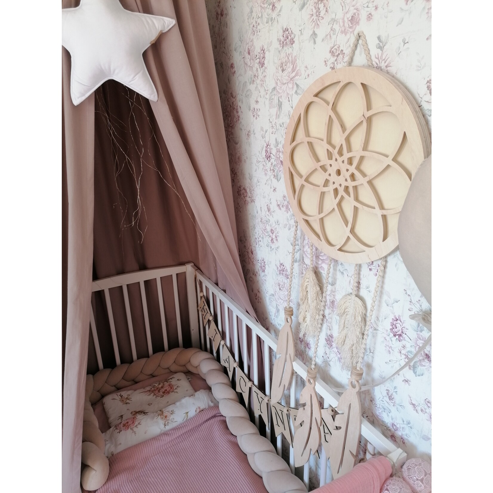 UNKY Houten wandlamp Dreamcatcher