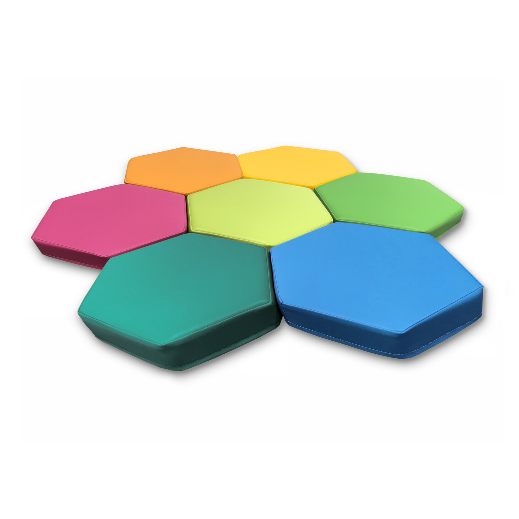 Foam Stenen-set Regenboog- Hexagon