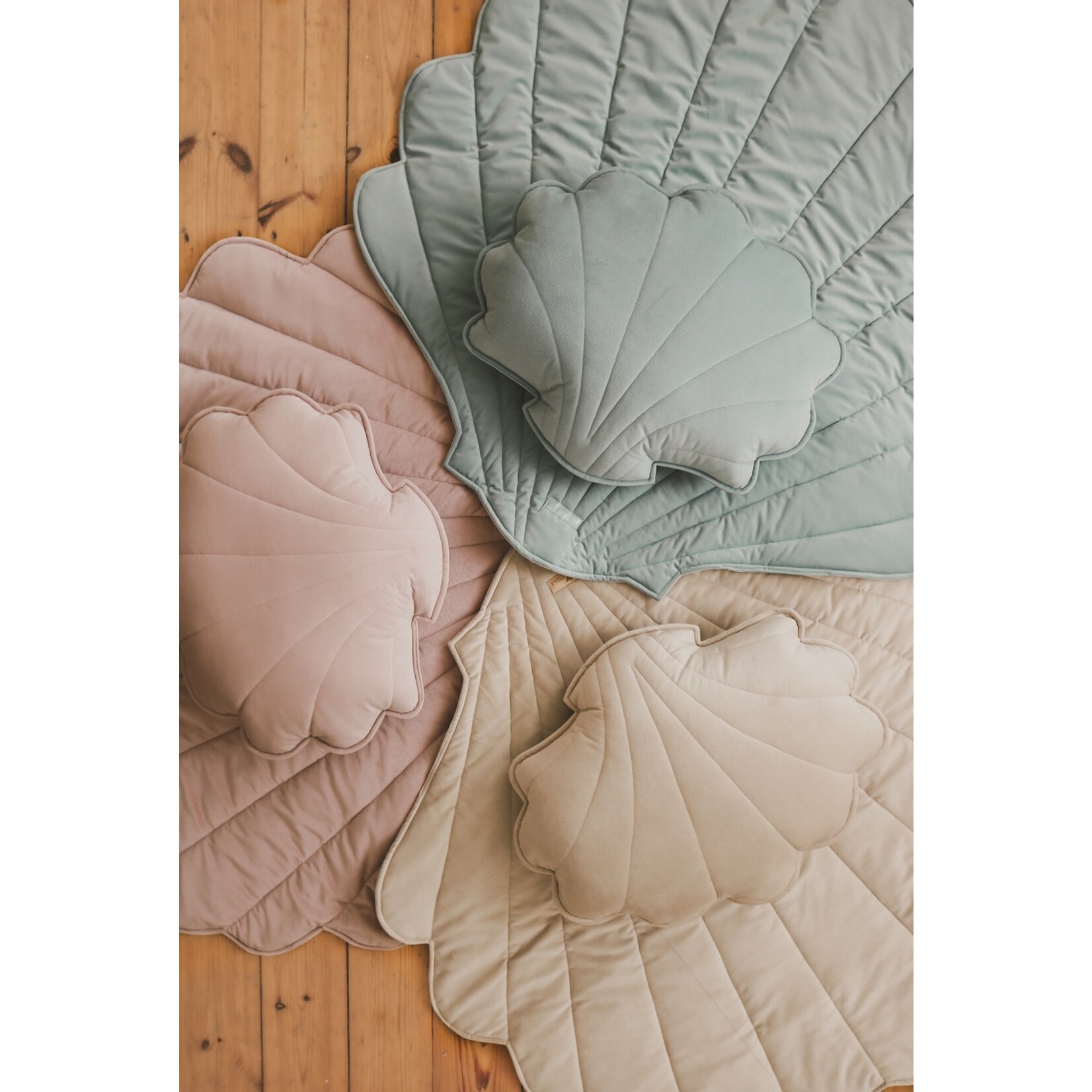 MOI MILI Velvet Shell Mat - Powder pink