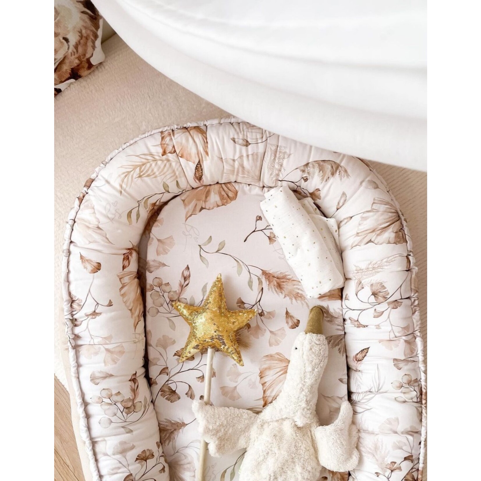 Babynest Cocoon Goose Family - vintage beige