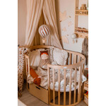 Waldin Multifunctioneel  OVAAL 7 in 1 Babybed / peuterbed incl. matras - natural