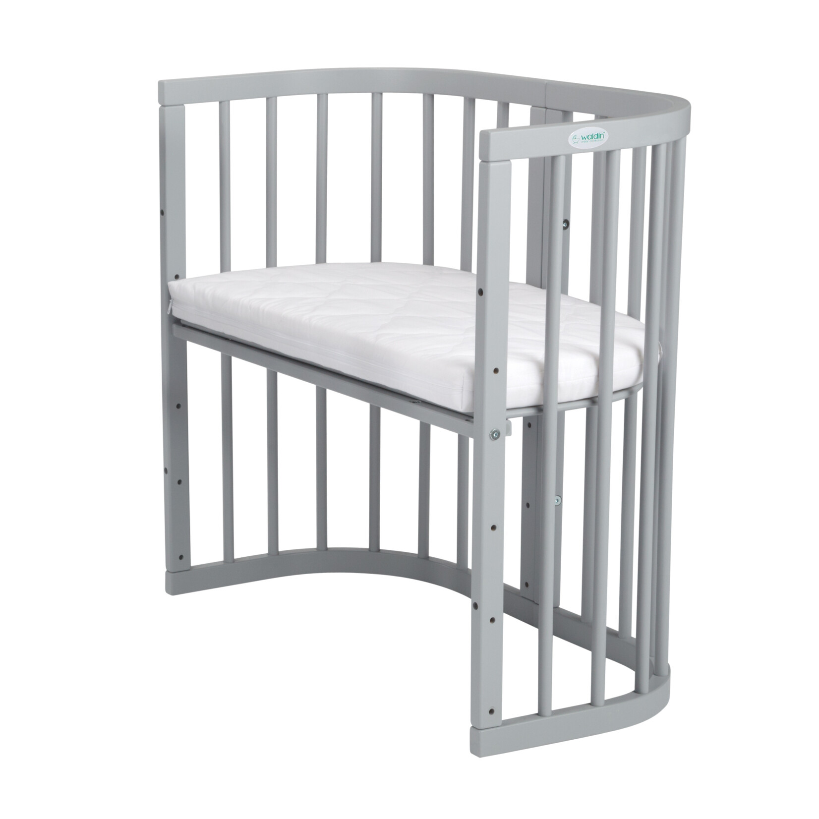 Waldin Multifunctioneel 7 in 1 Babybed / peuterbed Grijs incl. matras