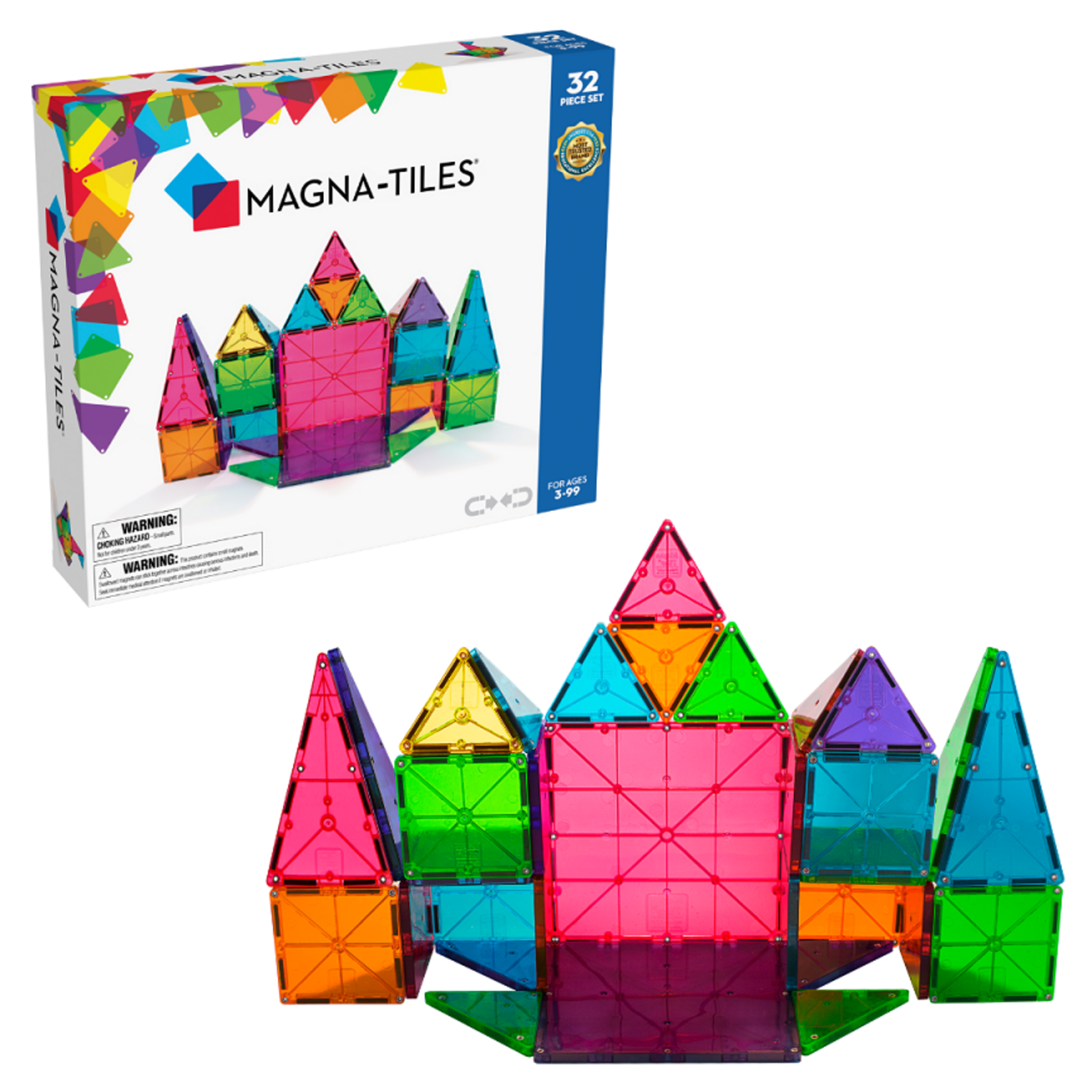 MagnaTiles MagnaTiles Clear Colors 32 stuks