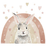 Pastelowe Love Muursticker - Bunny