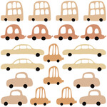 Pastelowe Love Muursticker - Cars Boho