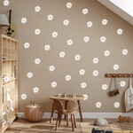 Pastelowe Love Muurstickers - Daisies VI - white