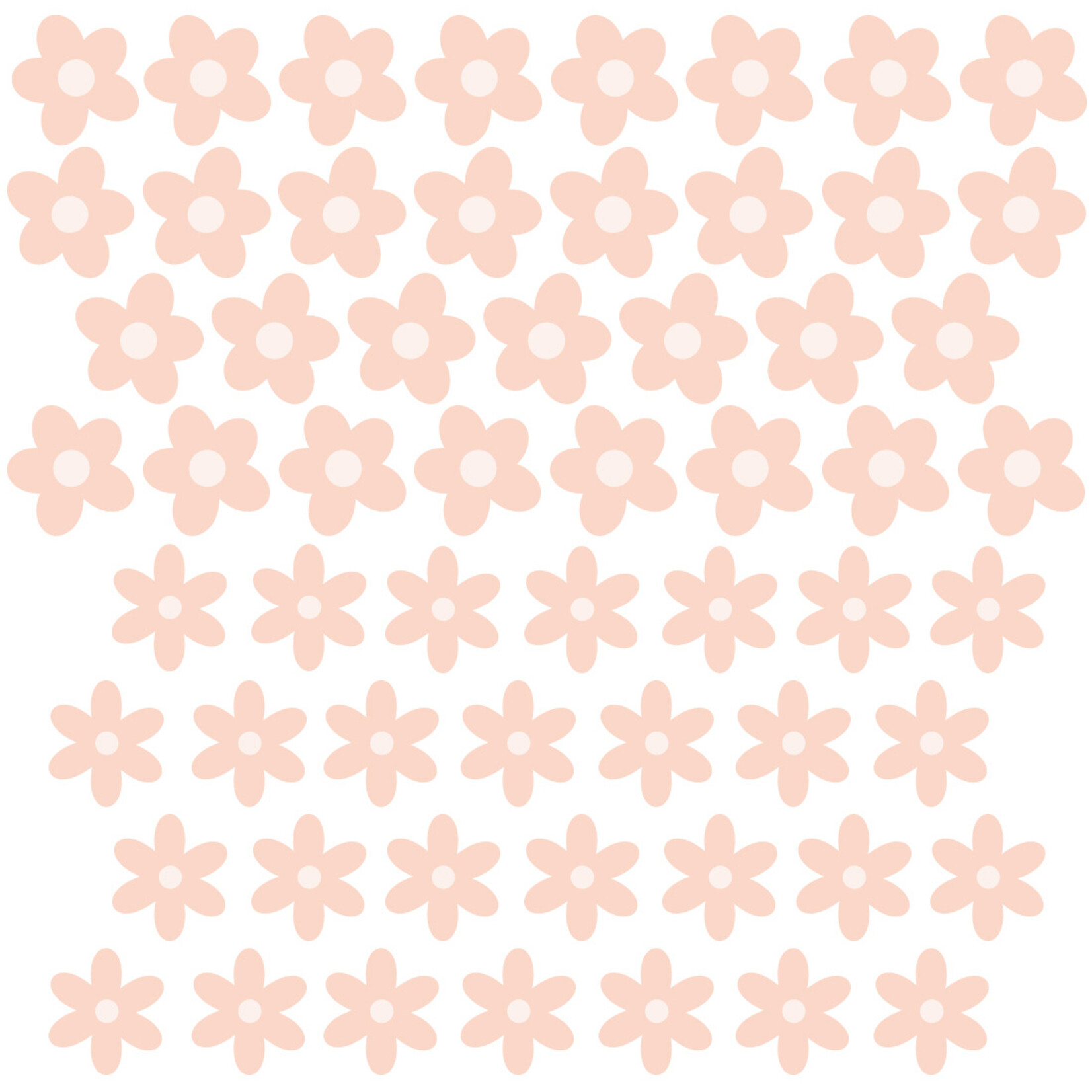 Pastelowe Love Muurstickers - Daisies IX- pink