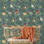 Pastelowe Love Behang - Woodland Green - 2,8 m