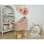 Wiklibox Hoge Poppenwagen - Roze met glitter