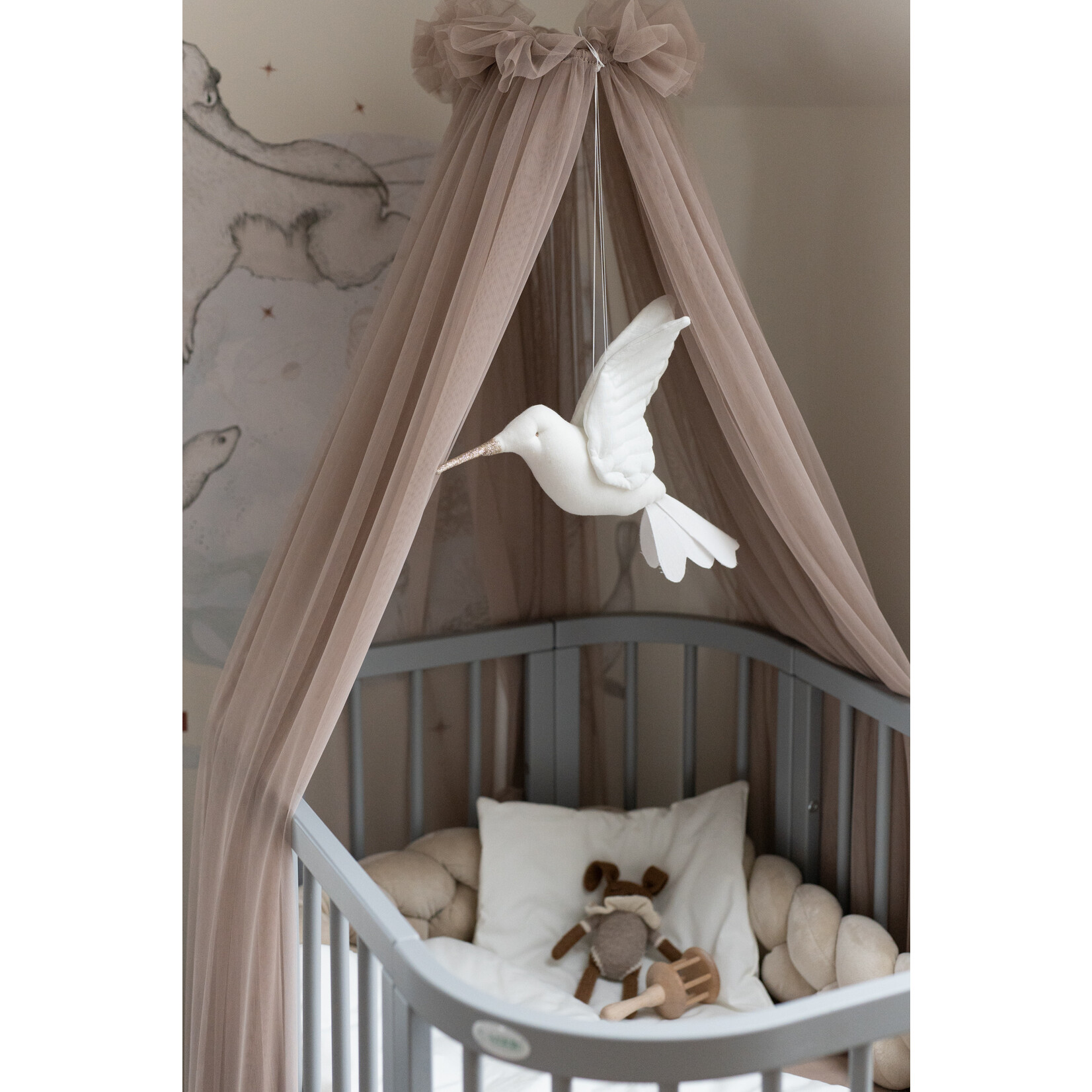 Waldin Multifunctioneel 7 in 1 Babybed / peuterbed Grijs incl. matras
