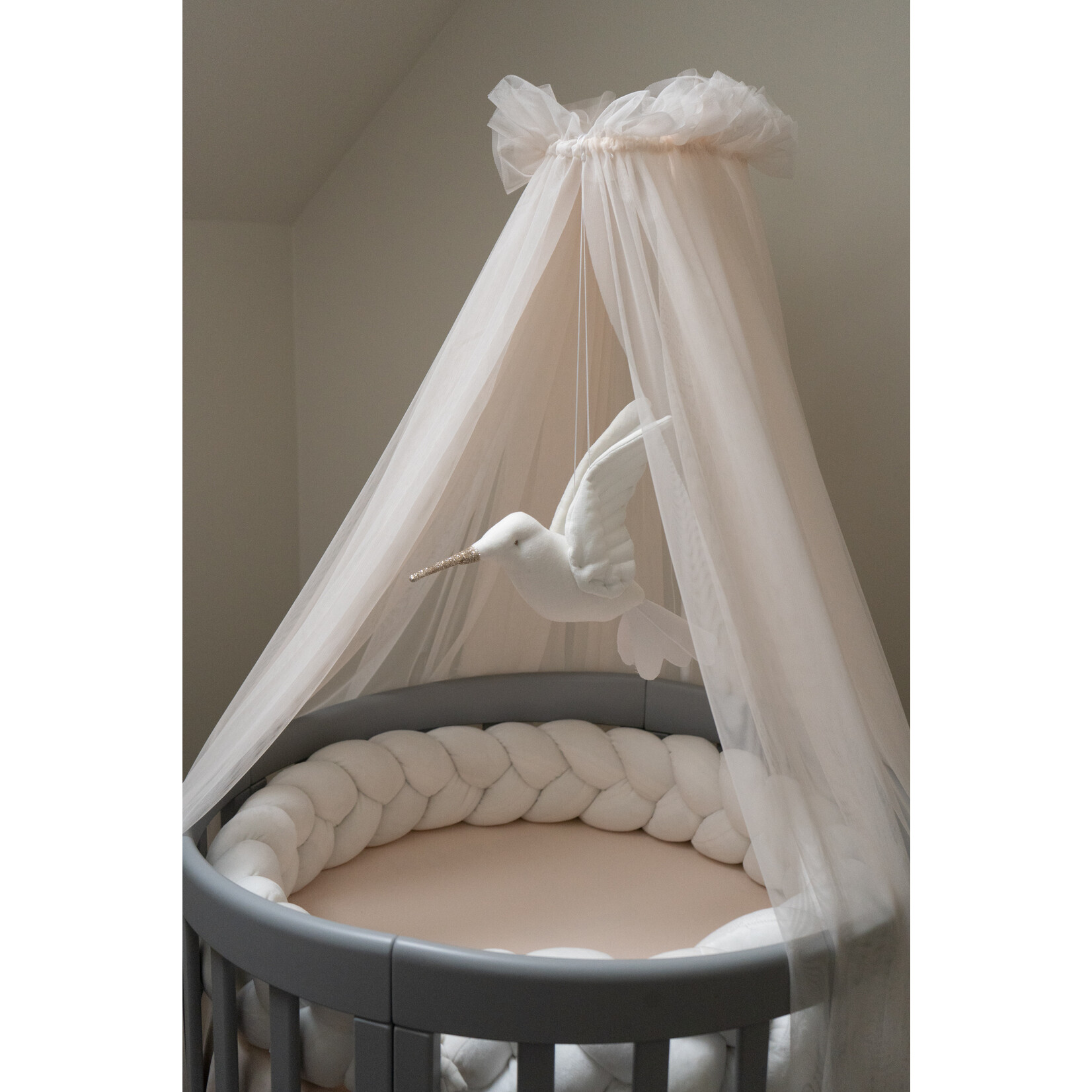 Waldin Multifunctioneel  OVAAL 7 in 1 Babybed / peuterbed incl. matras - Antraciet