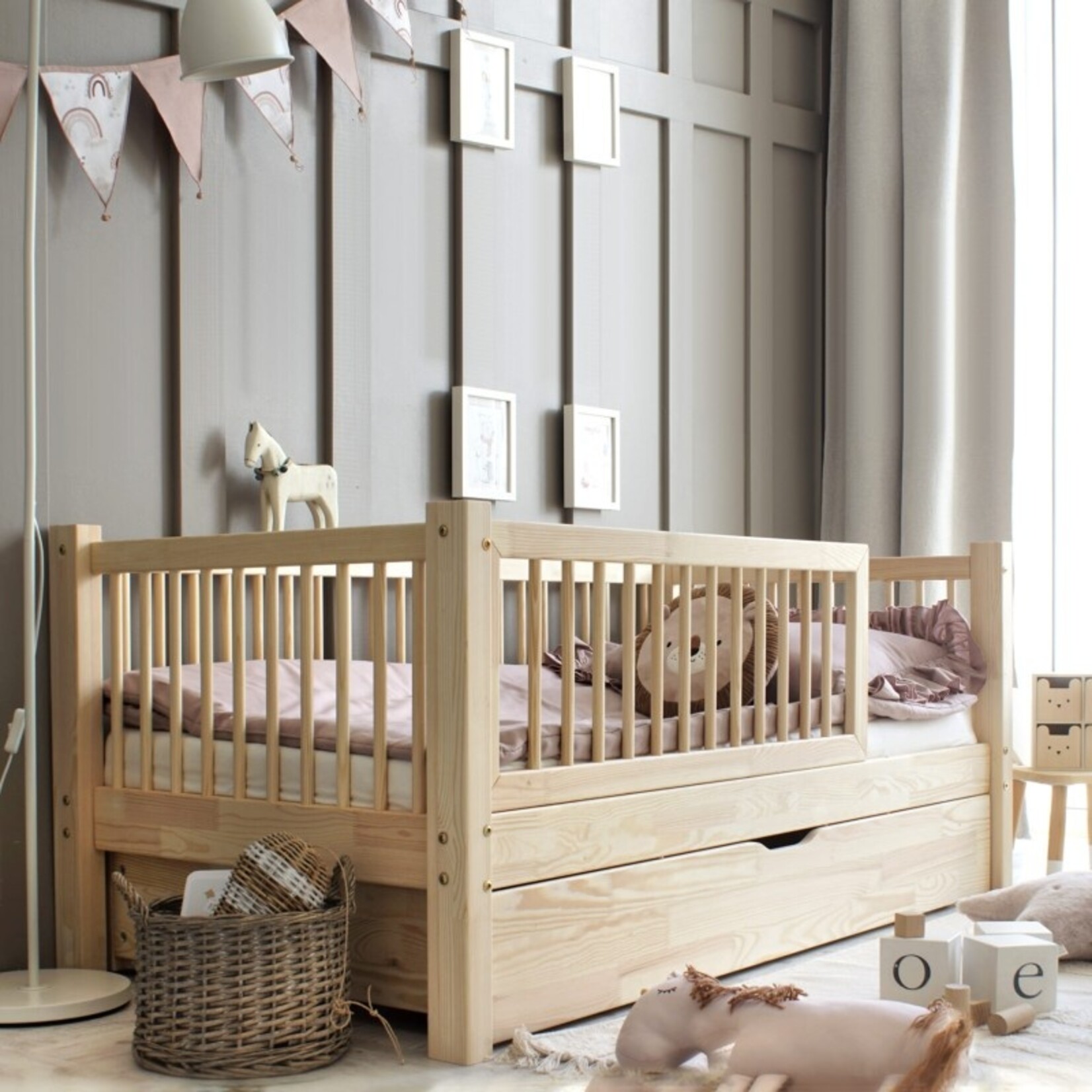 Luletto Houten bed Basic Alto PLUS- cofiguratie met slaaplade