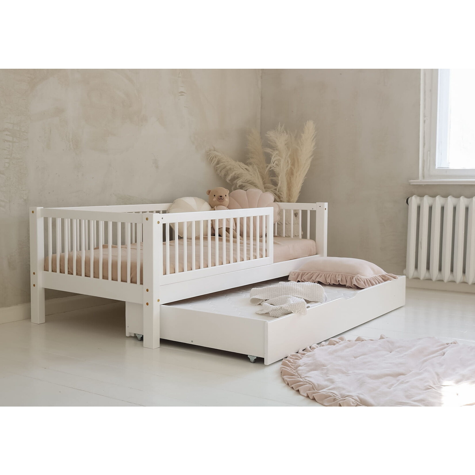 Luletto Houten bed Basic Alto- wit 190x90cm - met slaaplade
