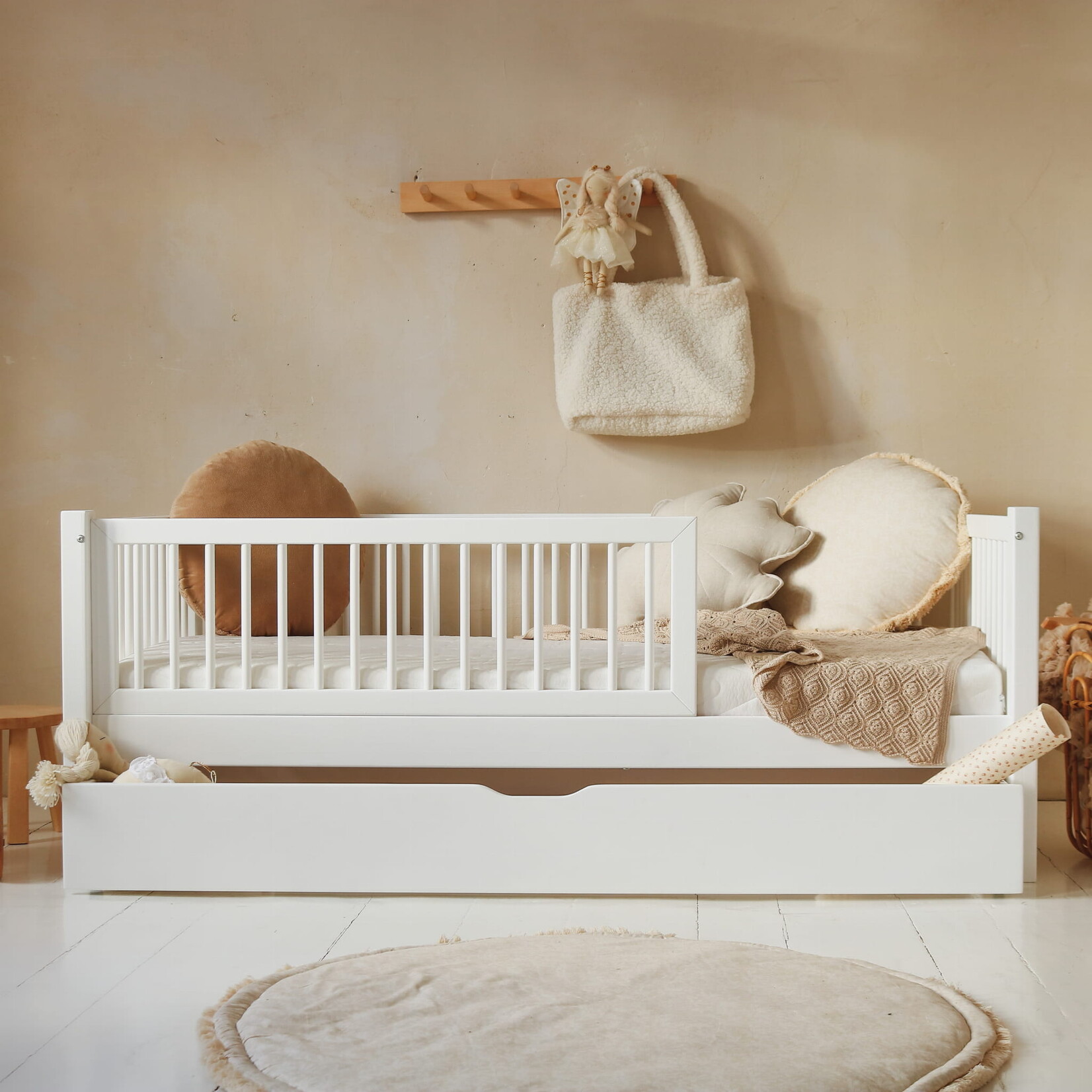 Luletto Houten bed Basic Alto- wit 190x90cm - met slaaplade