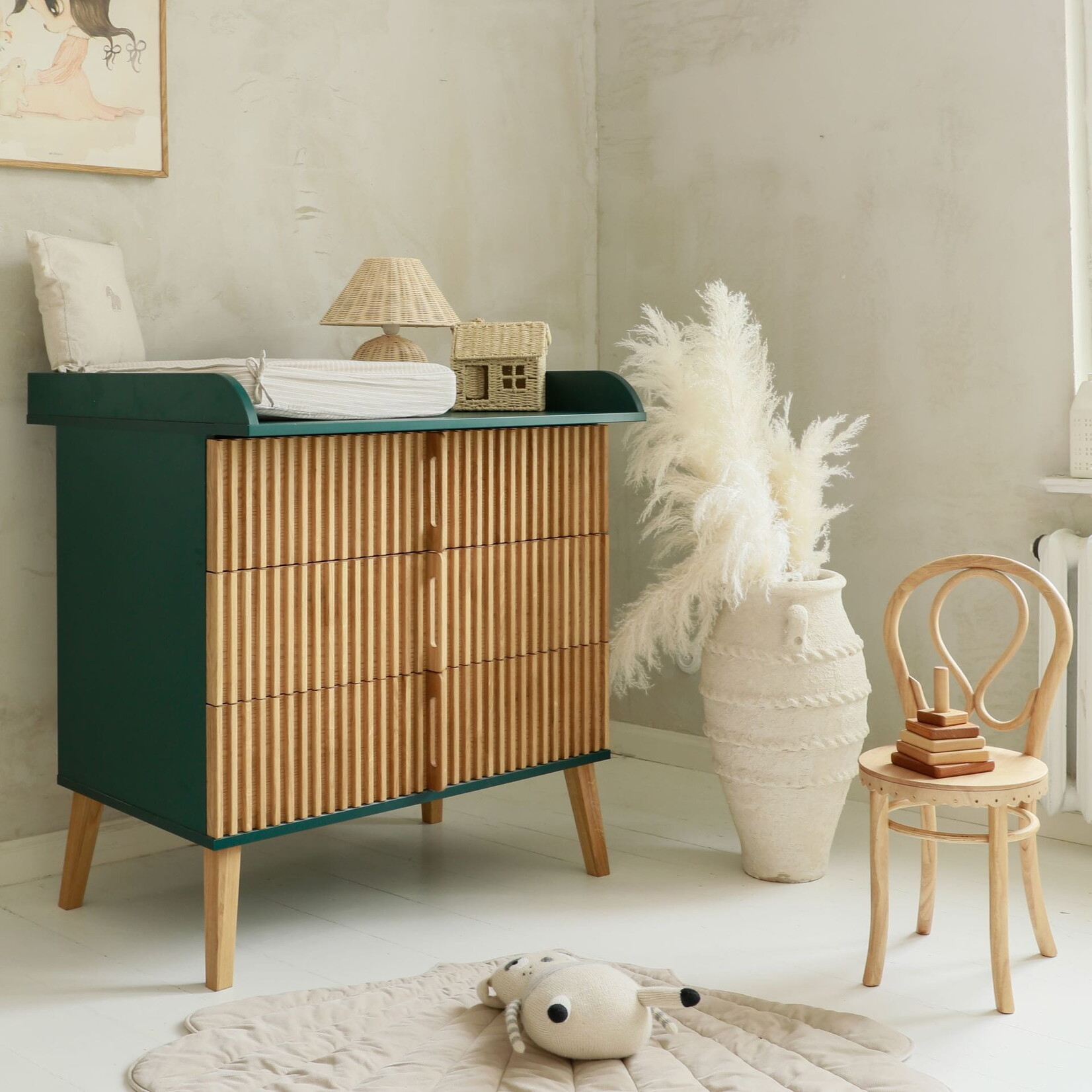 Luletto  Commode Bambi Mundo - Emerald - opt. verzorgingtafel