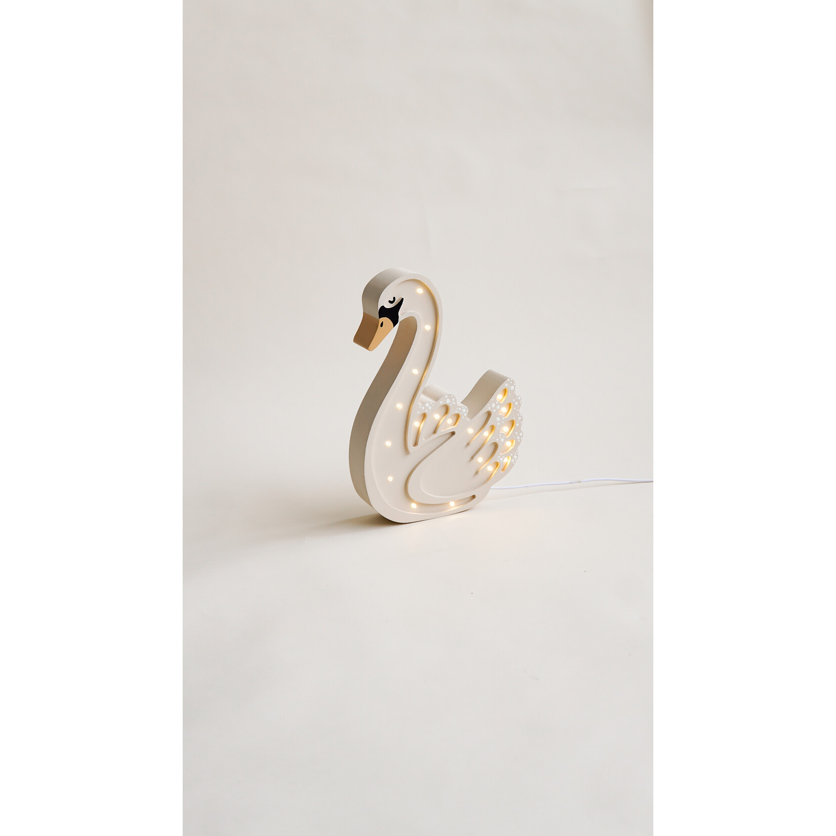 RoomGAGA Houten decoratieve lamp - Zwaan