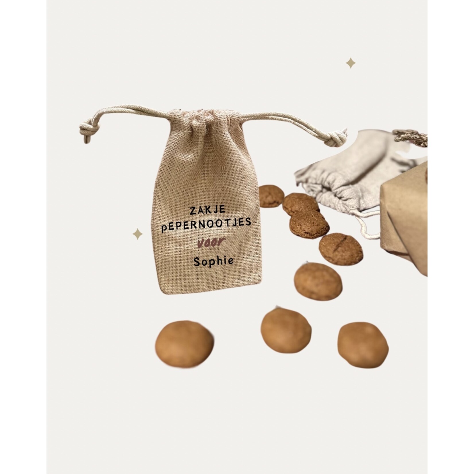 Artify Studio XS Cadeauzakje Pepernootjes voor... - gepersonaliseerd