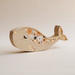 RoomGAGA Houten lamp - Walvis - Bloemen