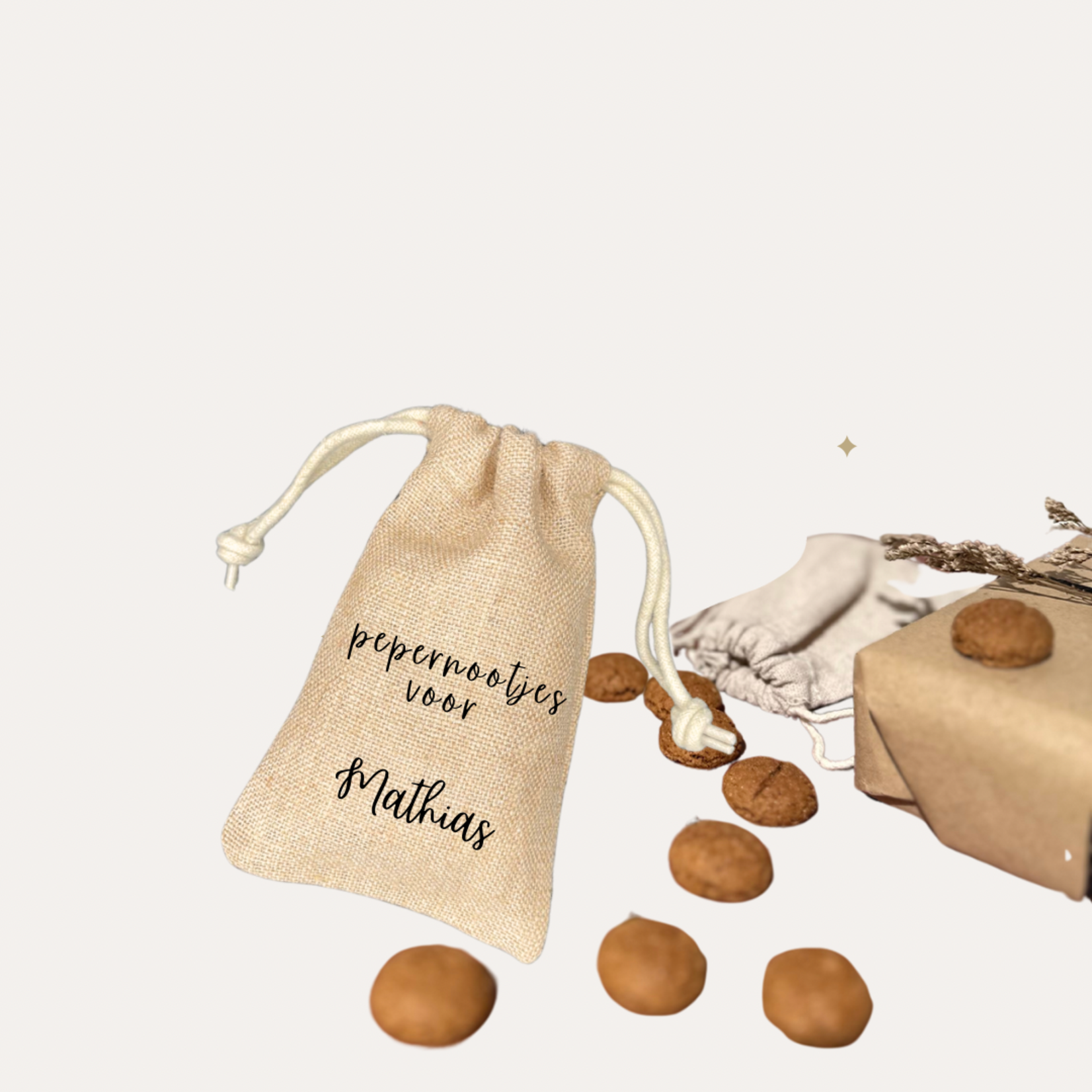 Artify Studio XS Cadeauzakje Pepernootjes voor... - gepersonaliseerd