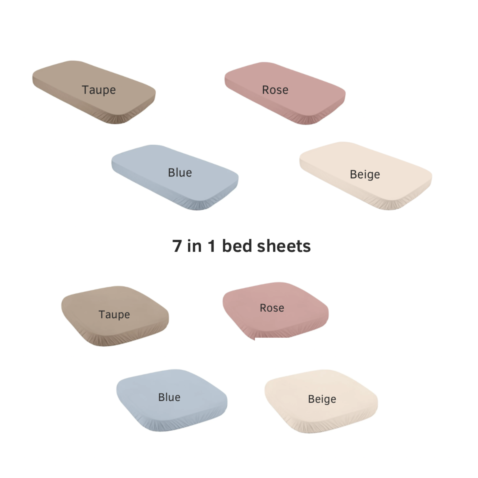 Waldin Multifunctioneel 7 in 1 Babybed / peuterbed Grijs incl. matras