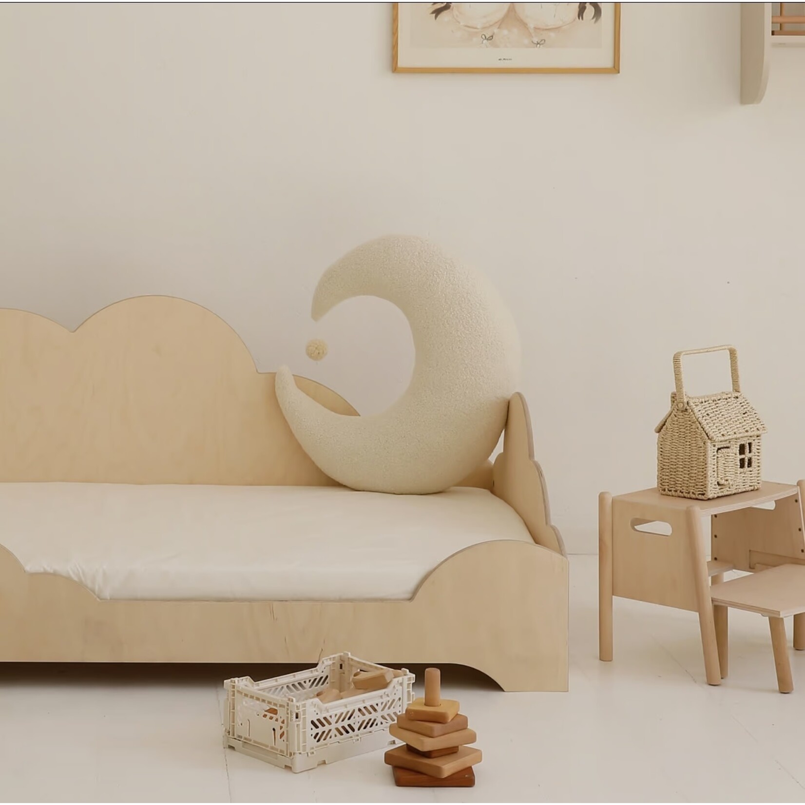 Mlumo Peuterbed  Wolk - wit 80x160 cm