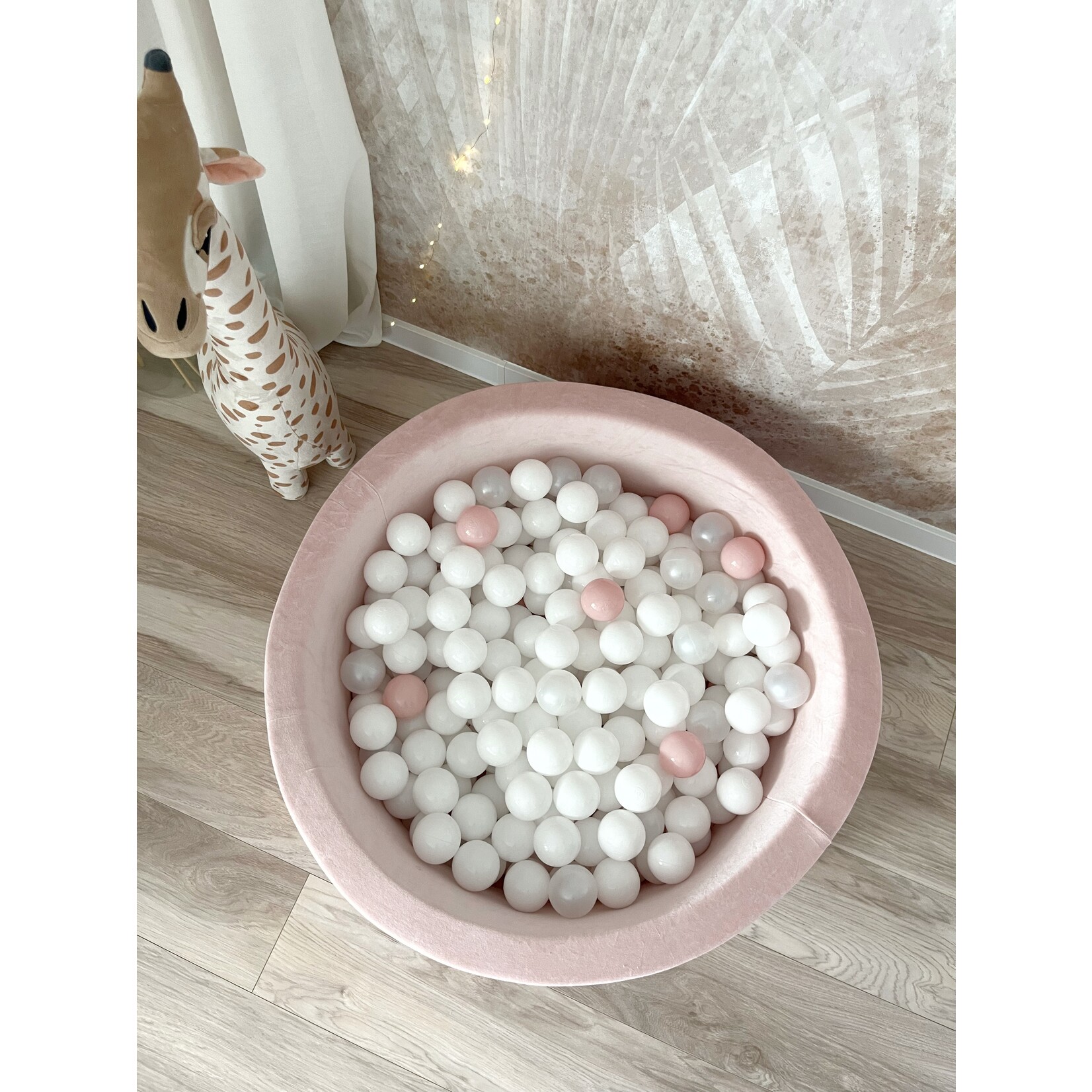 moje. Ballenbad - Soft Velvet - 90x30cm - Light Pink