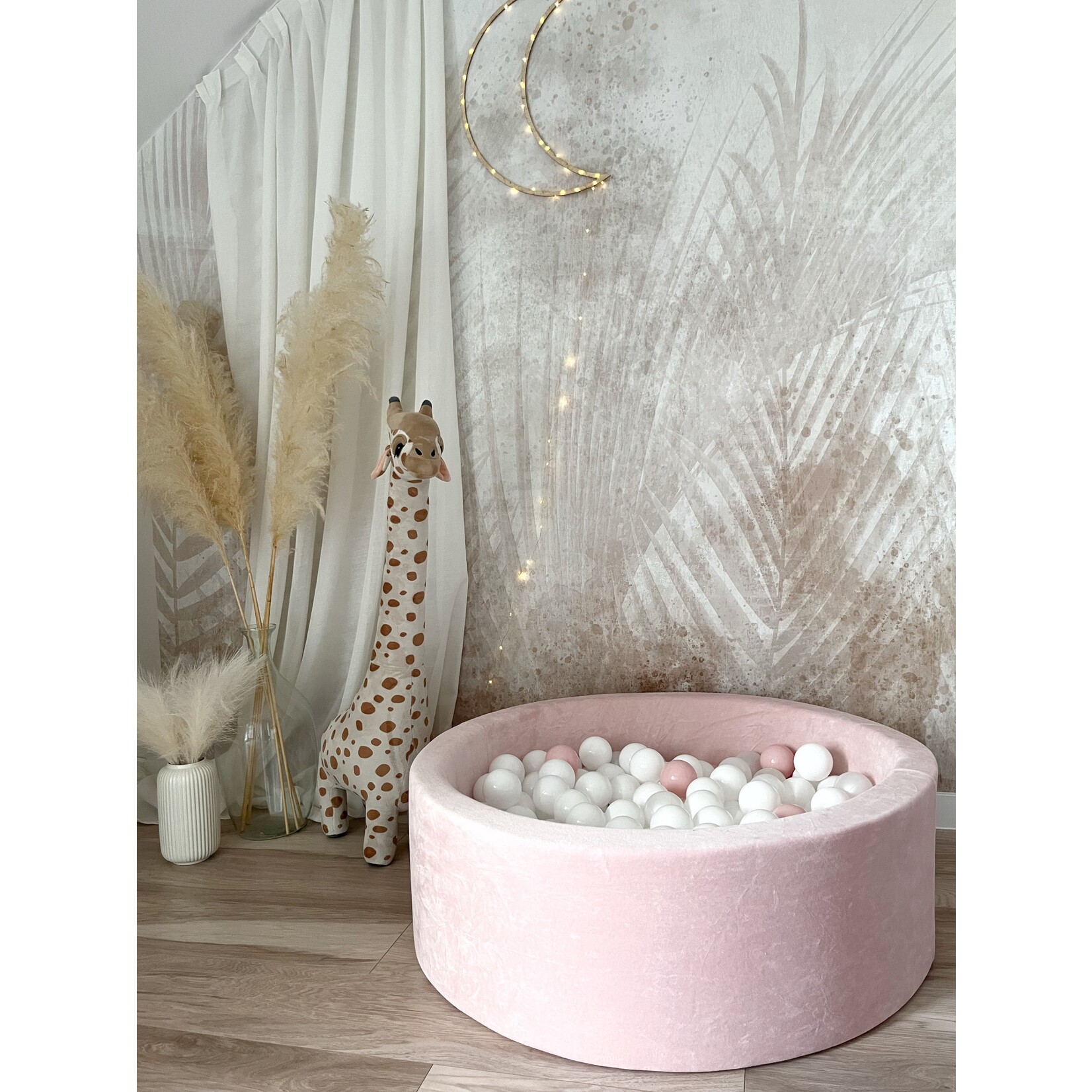 moje. Ballenbad - Soft Velvet - 90x30cm - Light Pink