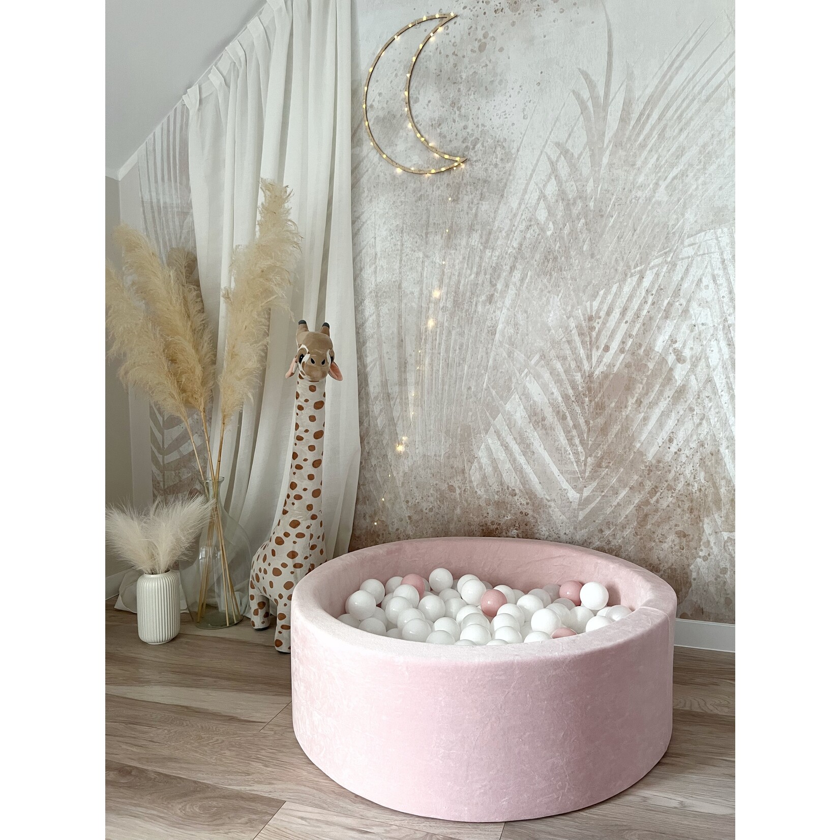 moje. Ballenbad - Soft Velvet - 90x30cm - Light Pink