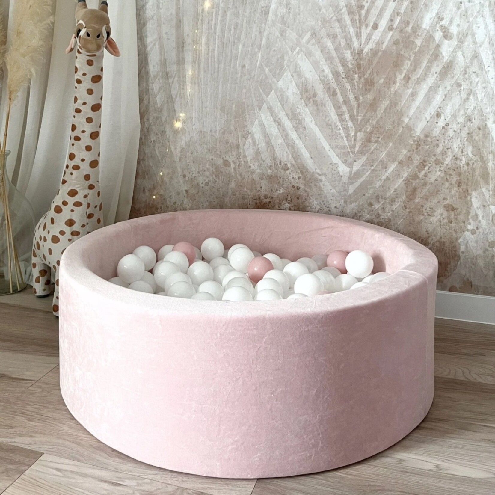 moje. Ballenbad - Soft Velvet - 90x30cm - Light Pink
