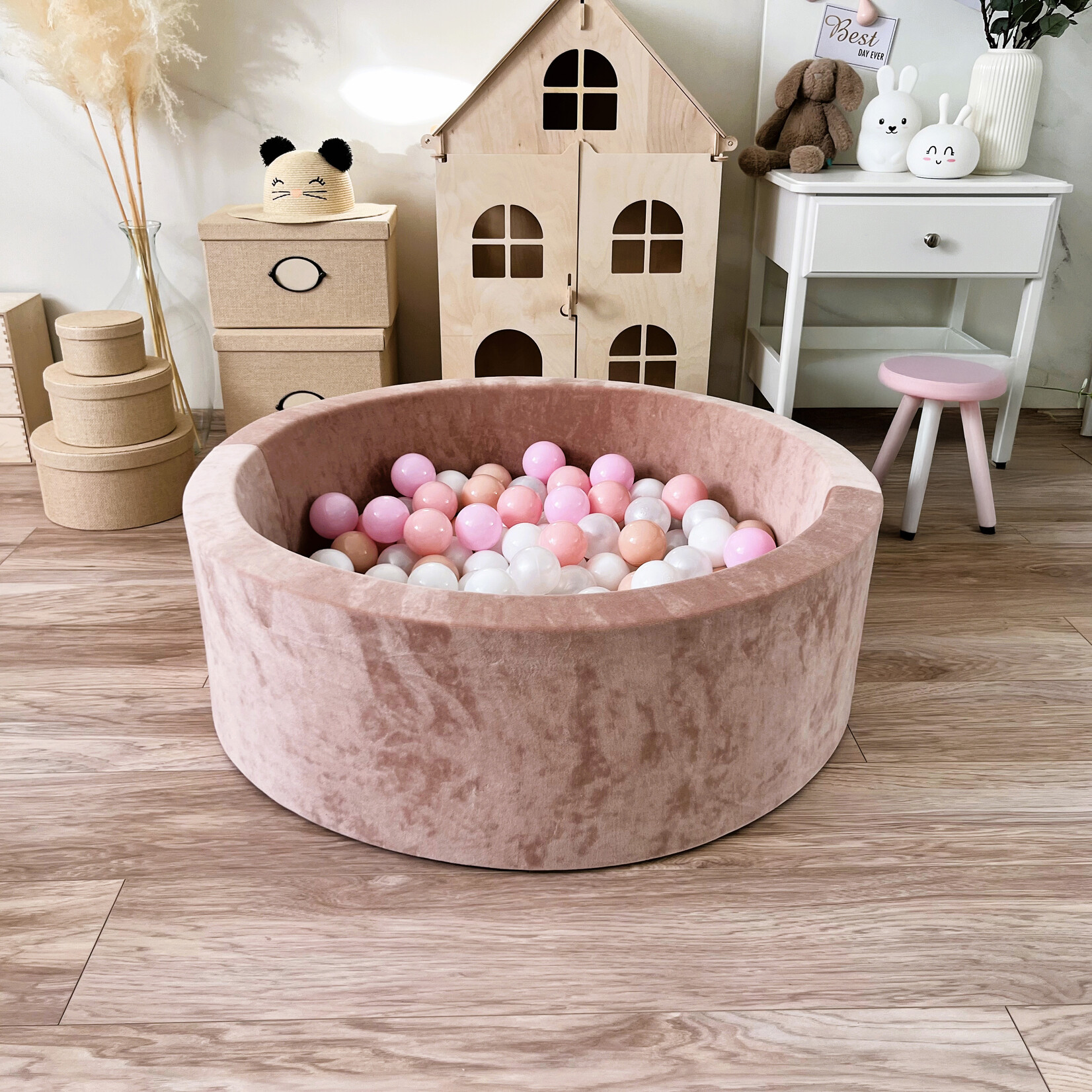 moje. Ballenbad - Soft Velvet - 90x30cm - Dark Beige