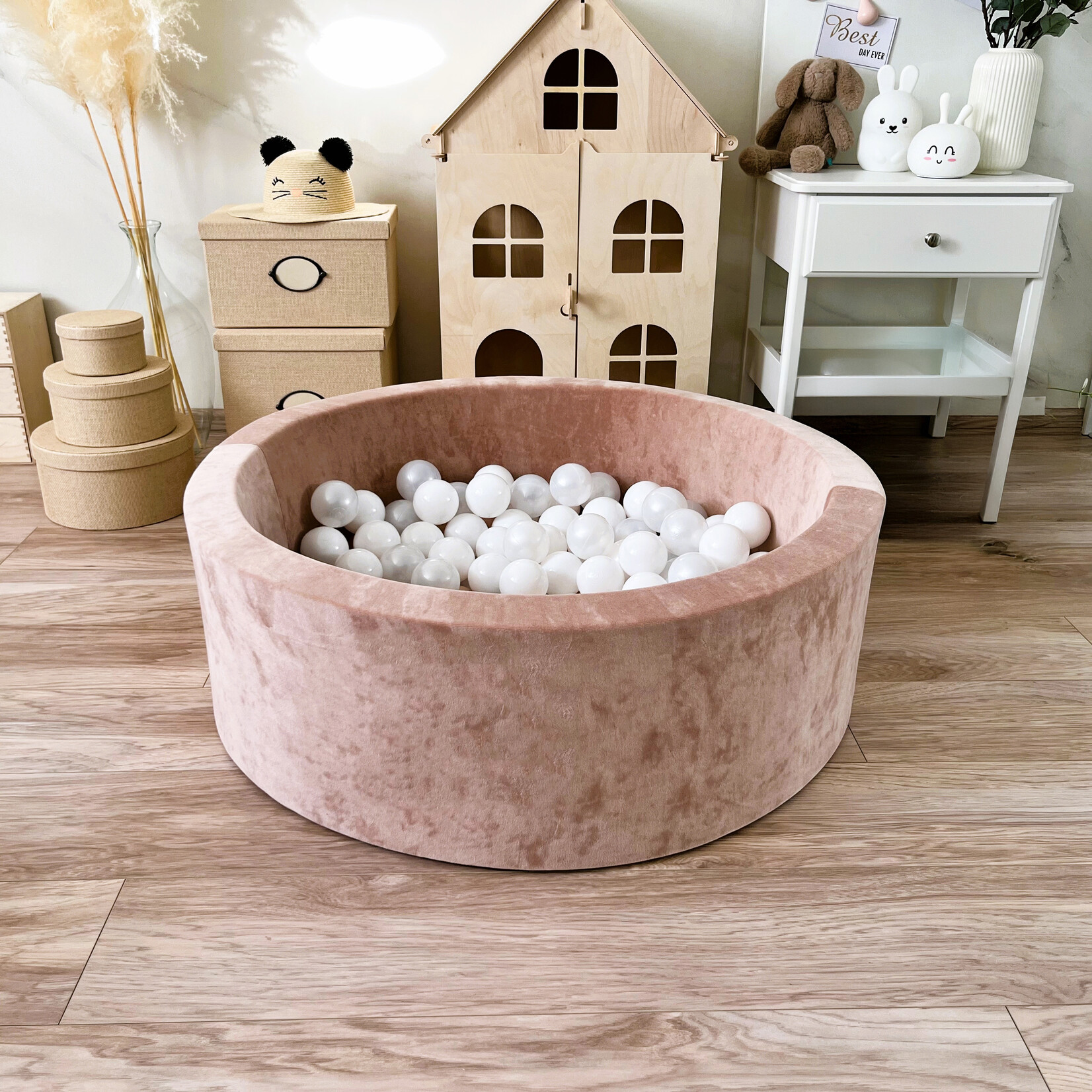 moje. Ballenbad - Soft Velvet - 90x30cm - Dark Beige