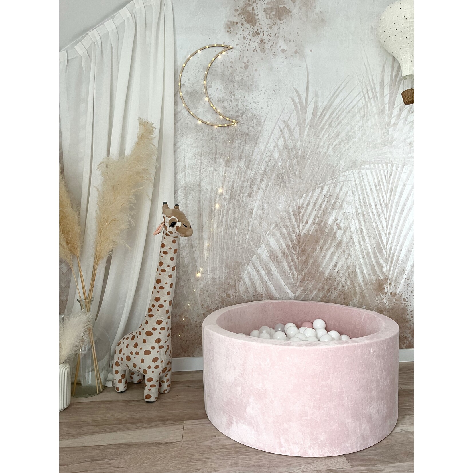 moje. Ballenbad - Soft Velvet - 90x40cm - Light Pink