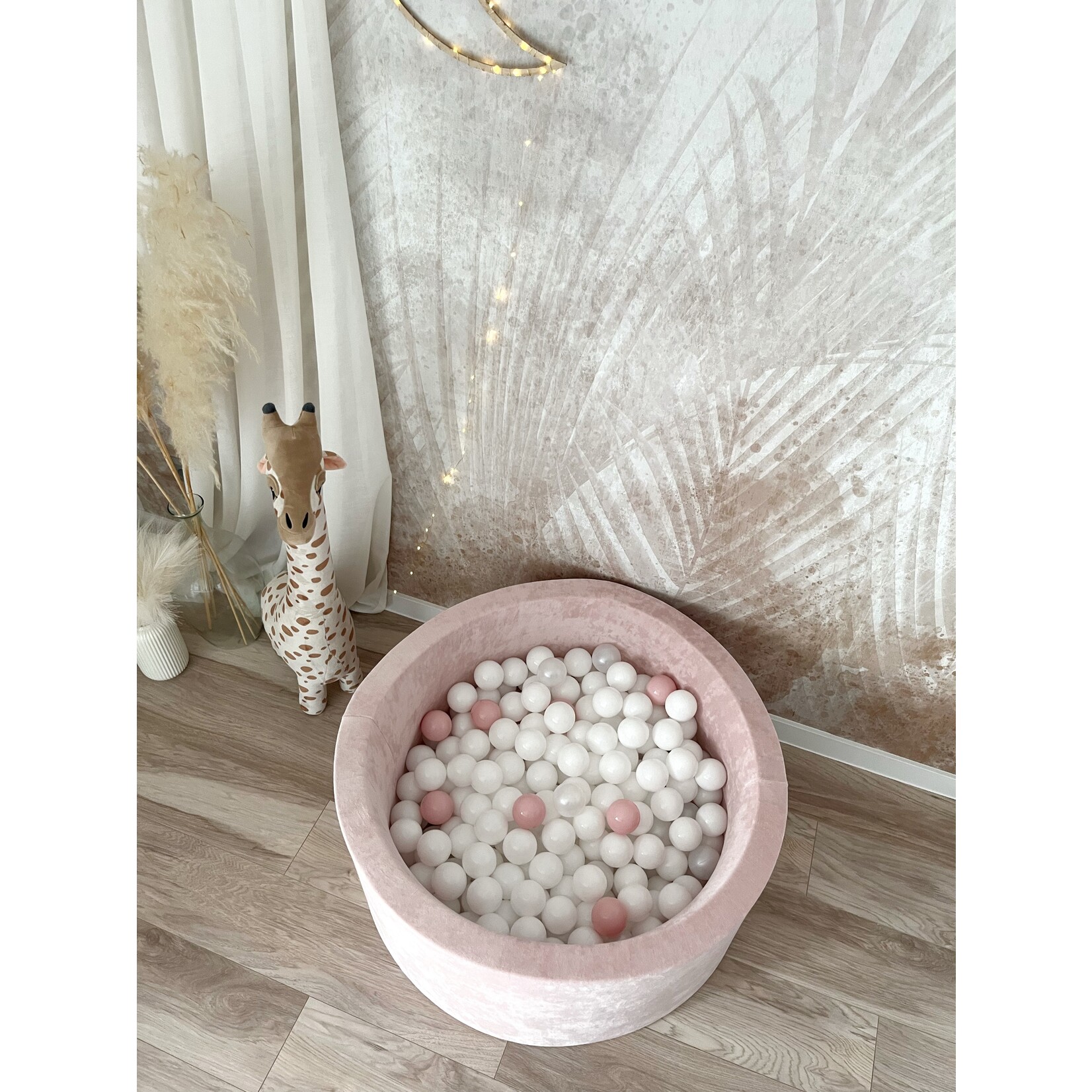 moje. Ballenbad - Soft Velvet - 90x40cm - Light Pink