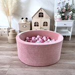 moje. Ballenbad - Soft Velvet - 90x40cm - Raspberry Pink